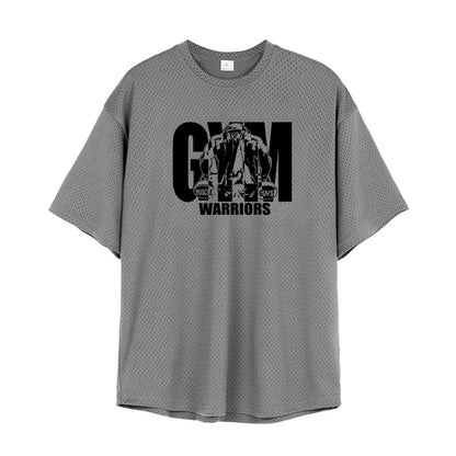 Camiseta Deportiva Oversized Hombre | Casual Gimnasio Fitness Verano | Malla Transpirable Secado Rápido