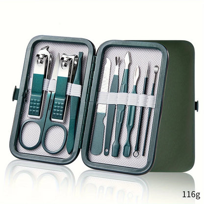 Set Profesional de Manicura y Pedicura de 7/10/12/18 Piezas | Acero Inoxidable | Cortauñas con Estuche de Viaje