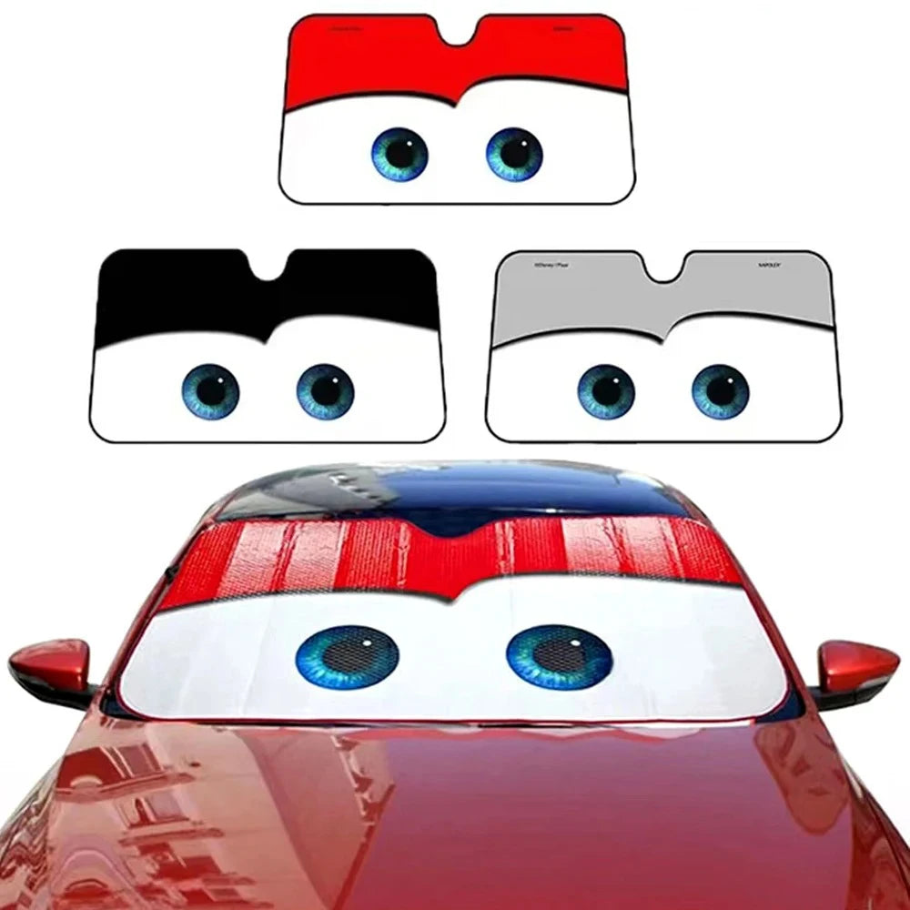 Protector Solar para Coche con Diseño de Ojos | Parasol Térmico de Parabrisas en 4 Colores