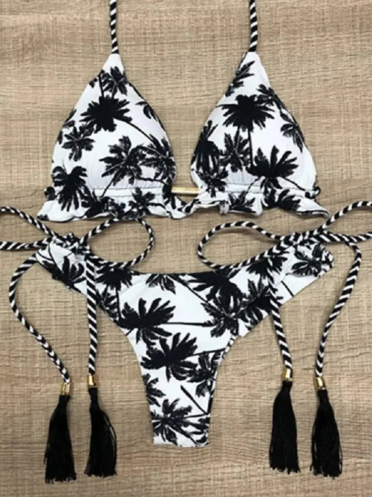 RUOTONGSEPT Bikini Estampado Mujer 2022 | Bandage Brasileño 2 Piezas