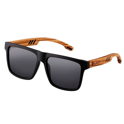 HU WOOD Gafas de Sol Cuadradas Polarizadas para Hombre | UV400 Alta Calidad Conducción y Deporte
