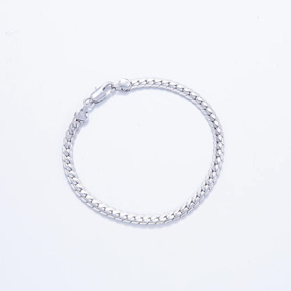 Cadena Plateada de Lujo 5MM para Mujer y Hombre - Collar de Moda 20-60CM para Boda o Uso Diario