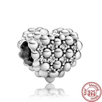Charm perrito y huesito de plata 925 – Abalorio estilo sorpresa para pulsera tipo Pandora, joyería DIY romántica