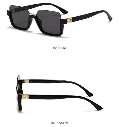 Gafas de Sol Cuadradas Pequeñas Y2K | Estilo Vintage Punk Hip Hop | Unisex UV400 Lentes de Lujo
