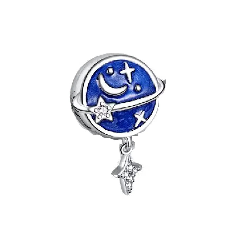 Charm Serie Océano en Plata 925 – Abalorios Tortuga, Cangrejo y Sirena para Pulsera Original Mujer