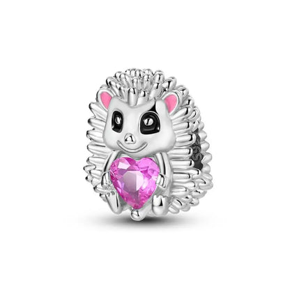 Charm Mascotas y Animales en Plata 925 – Gatito, Perrito y Oveja con Circonitas de Colores | Compatible Pulsera Pandora