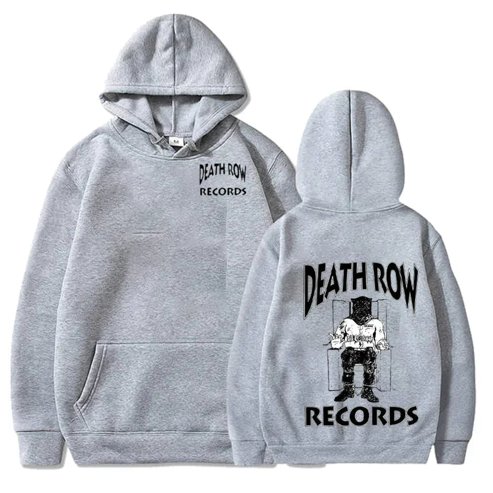 Hoodie Unisex Death Row Records Streetwear Hip Hop con Forro Polar
