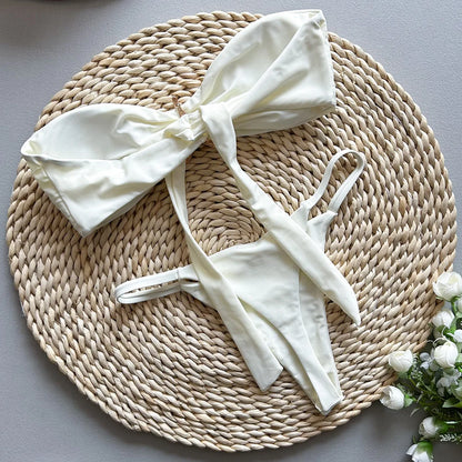 Bikini Mujer 2025 | Strapless Color Sólido Corte Split Sexy