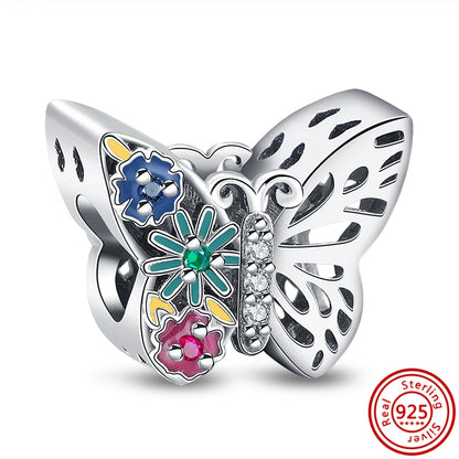 Charm trébol verde dopamina en plata 925 – Flor del bosque para pulsera DIY compatible Pandora mujer