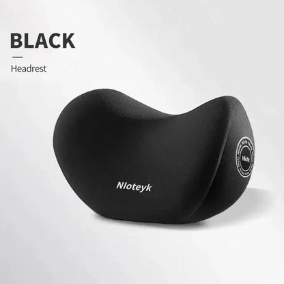Cojín de Cuello y Lumbar para Coche con Espuma Viscoelástica | Almohada Ergonómica de Respaldo y Reposacabezas
