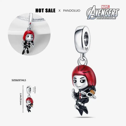Charm Marvel Iron Man y Spiderman en Plata 925 – Abalorios Disney para Pulsera Original Mujer