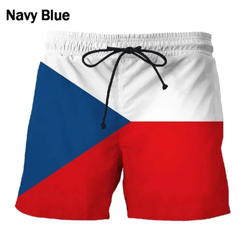 Shorts de Playa para Hombre 2025 con Estampado de Banderas Alemania, USA y UK – Bañador 3D Verano Transpirable y Moderno