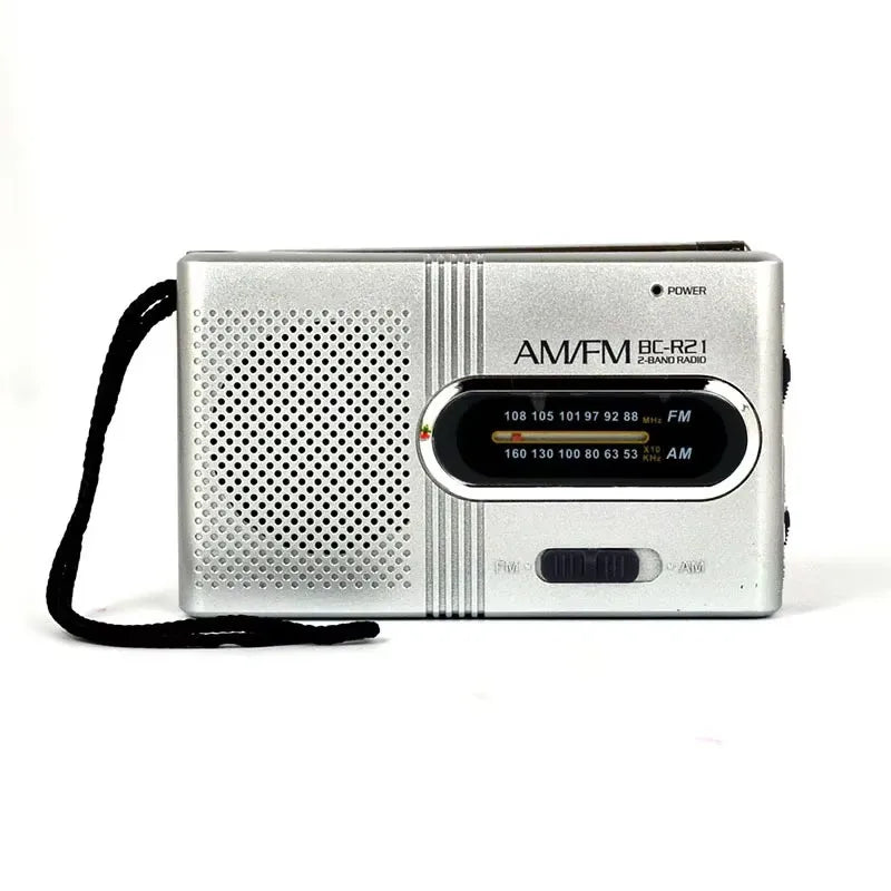 Mini radio portátil AM/FM BC-R21/961/962 – Batería AA, mejor recepción y sonido duradero