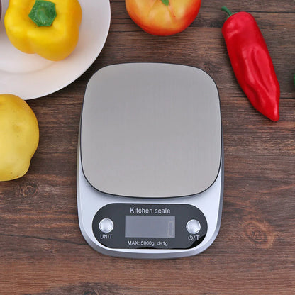 Balanza de Cocina Digital Alta Precisión 3/5/10kg | Báscula Electrónica para Alimentos, Repostería y Joyería con Pantalla LCD