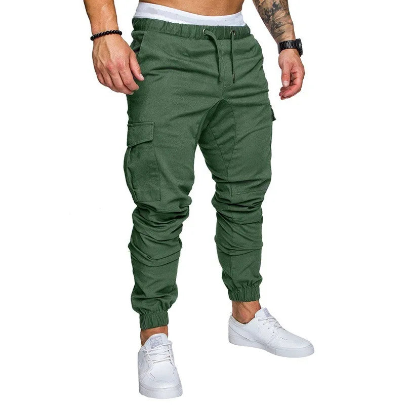 Pantalones Jogger de Moda para Hombre – Streetwear 2025, Cargo, Multi-Bolsillos, Casual, Fitness y Gym