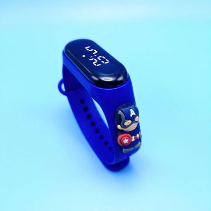 Reloj Infantil Marvel para Niños – Reloj Digital LED Impermeable con Diseño de Superhéroes