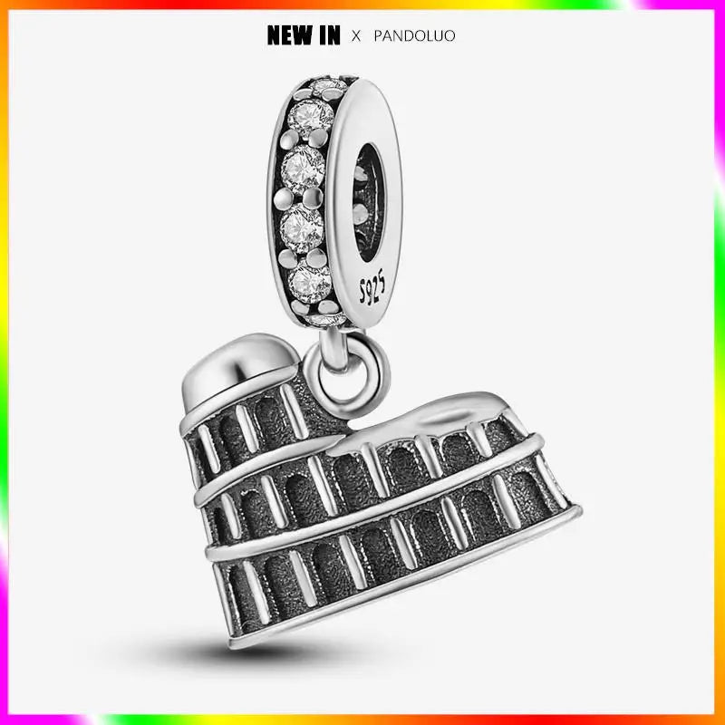 Charm Torre Eiffel plata 925 – Colgante de edificio emblemático para pulsera tipo Pandora mujer