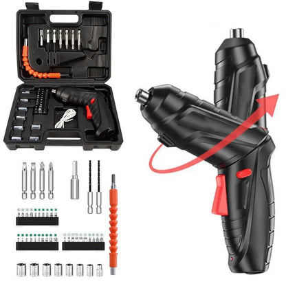 Set de Herramientas Eléctricas 4.2V | Taladro Atornillador Inalámbrico con Batería de Litio y Accesorios