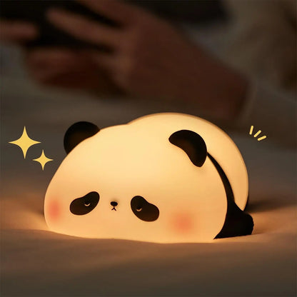 Lámpara de Noche de Silicona LED – Conejo/Zorro, Recargable con Sensor Táctil y Temporizador, Luz Regulable para Dormitorio Infantil