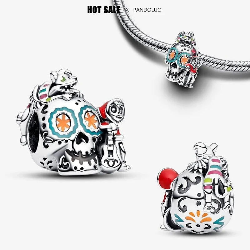 Collar, Aretes y Charm Disney Stitch | Compatible Pandora Pulsera Mujer DIY