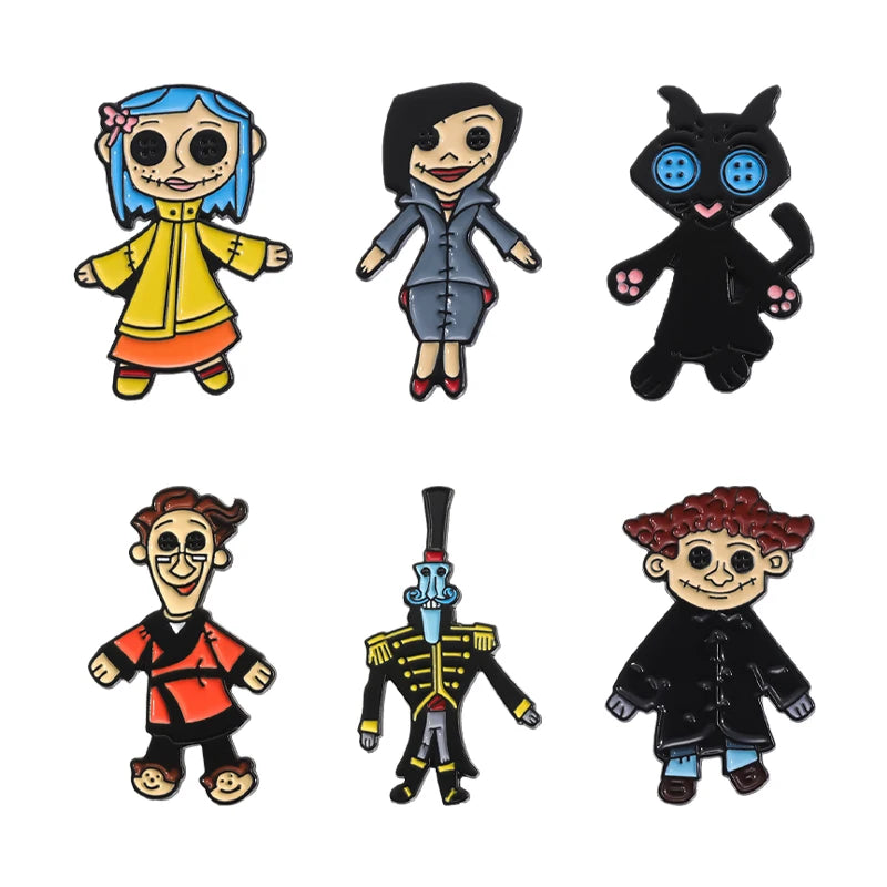 Pins de Dibujos Animados Anime – Broches Esmaltados de Monje Tierno, Chapas Divertidas para Regalo