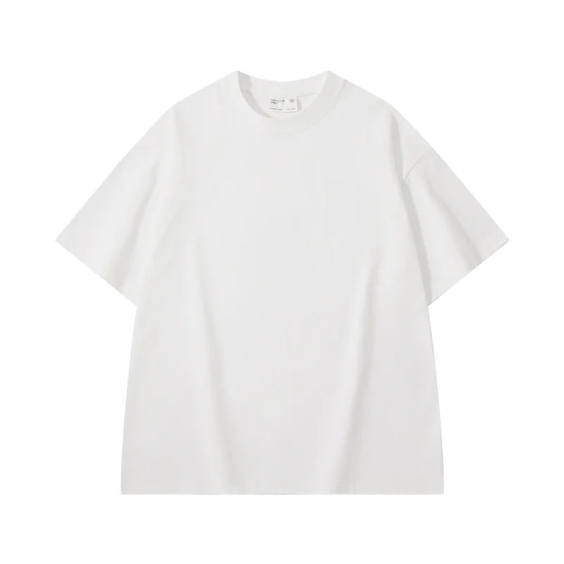 Camiseta Hombre 2025 | Oversize Algodón Pesado Manga Corta para Verano