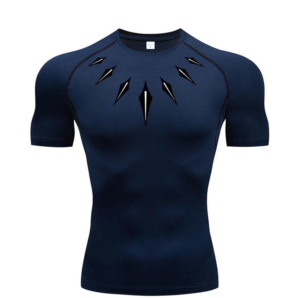 Camiseta Compresiva Anime para Hombre – Fitness, Running y Gym con Secado Rápido, Ajuste Slim y Estilo Atlético