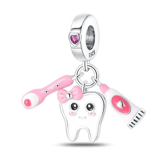 Charm Profesional Médico en Plata 925 | Profesora/Docente | Compatible con Pulsera Pandora Original