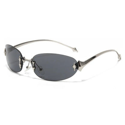 Gafas de Sol Y2K Retro Sin Montura | UV400 Protección | Estilo Vintage Ligero
