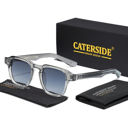 CATERSIDE Gafas de Sol Cuadradas Clásicas Hombre Mujer | Estilo Lujo Viaje Playa Fiesta UV400