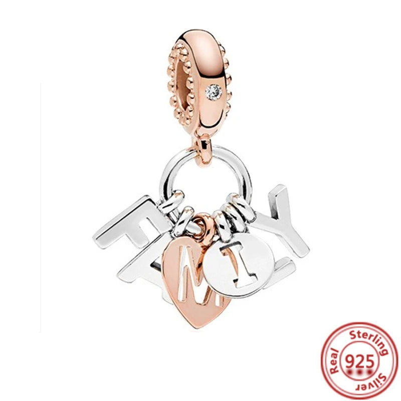 Charm perrito y huesito de plata 925 – Abalorio estilo sorpresa para pulsera tipo Pandora, joyería DIY romántica