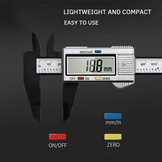 Calibrador Digital Vernier 0-150mm | Calibrador Electrónico de Plástico para Estudiantes, Hogar y Carpintería