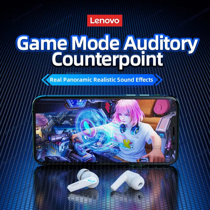 Lenovo GM2 Pro – Auriculares Bluetooth 5.3 In-Ear Gaming Low Latency con Micrófono y Cancelación de Ruido