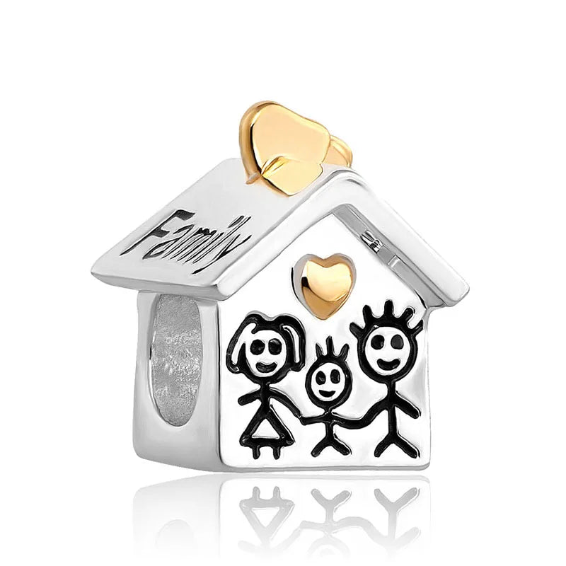 Charm Familia en Plata 925 – Abalorio Sparkling para Pulsera Original Mujer