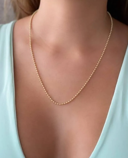 Cadena Militar para Mujer en Oro 18k