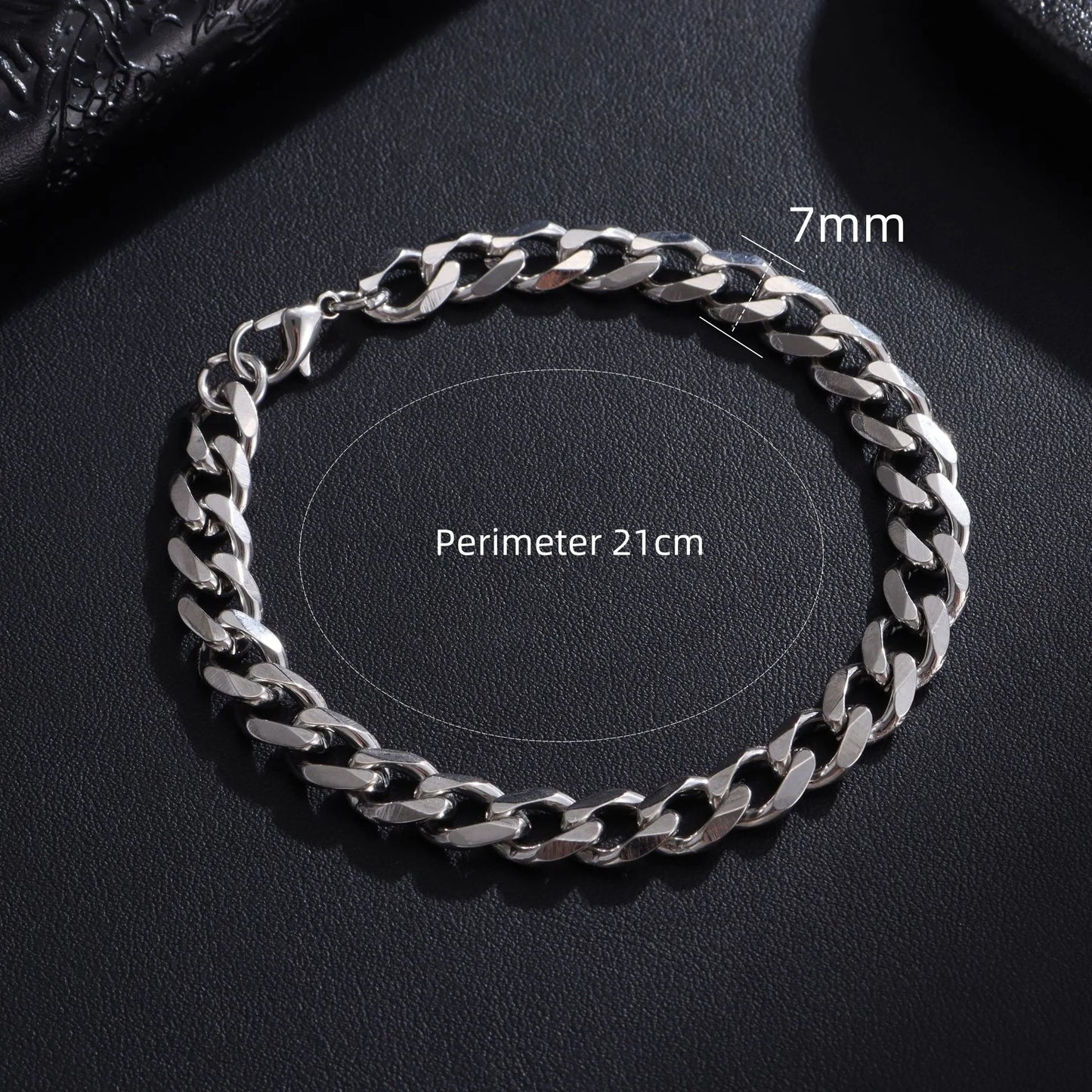 Pulsera Cadena Cubana Clásica para Hombres – Acero Inoxidable 3/5/7/9mm, Joyería Moderna Unisex