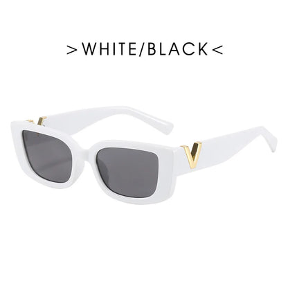 Fashion Cat Eye Sunglasses Luxury V Sun Glasses For Ladies Classic Rectangle Driving Eyewear UV400